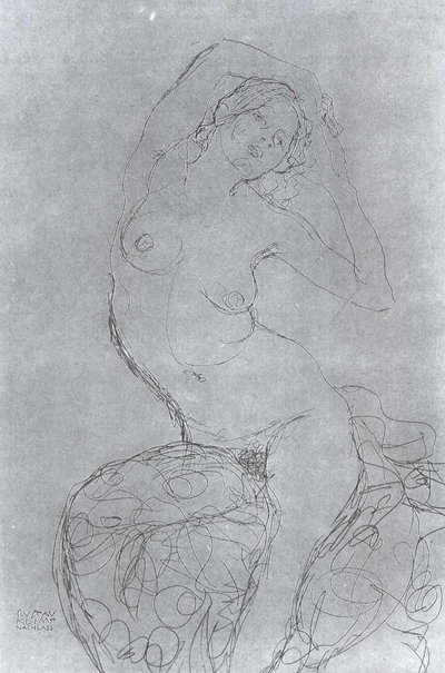 Nude by Gustav Klimt